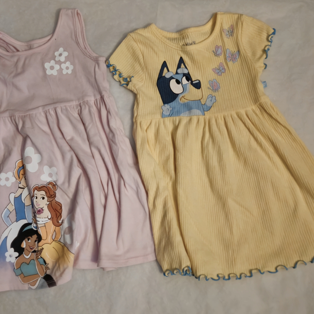 Charming Pink and Yellow Kids Dress Set